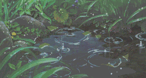 arrietty screenshot with rgb dithering effect